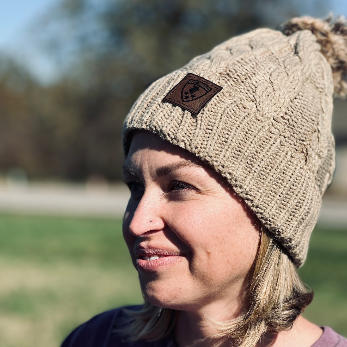 Fleece Lined Pom-Pom Beanie