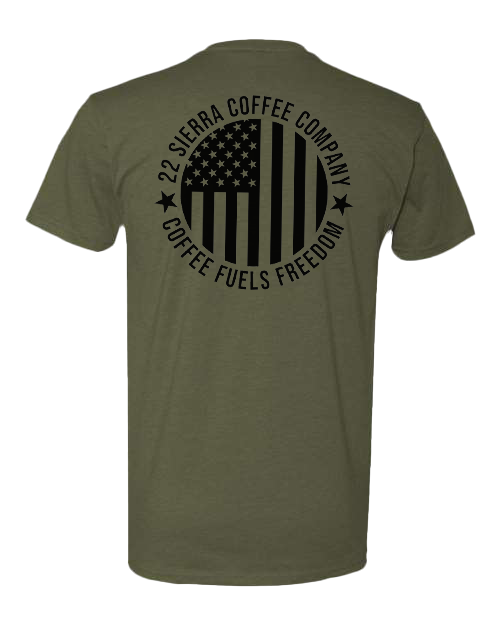 Coffee Fuels Freedom T-Shirt - OD Green