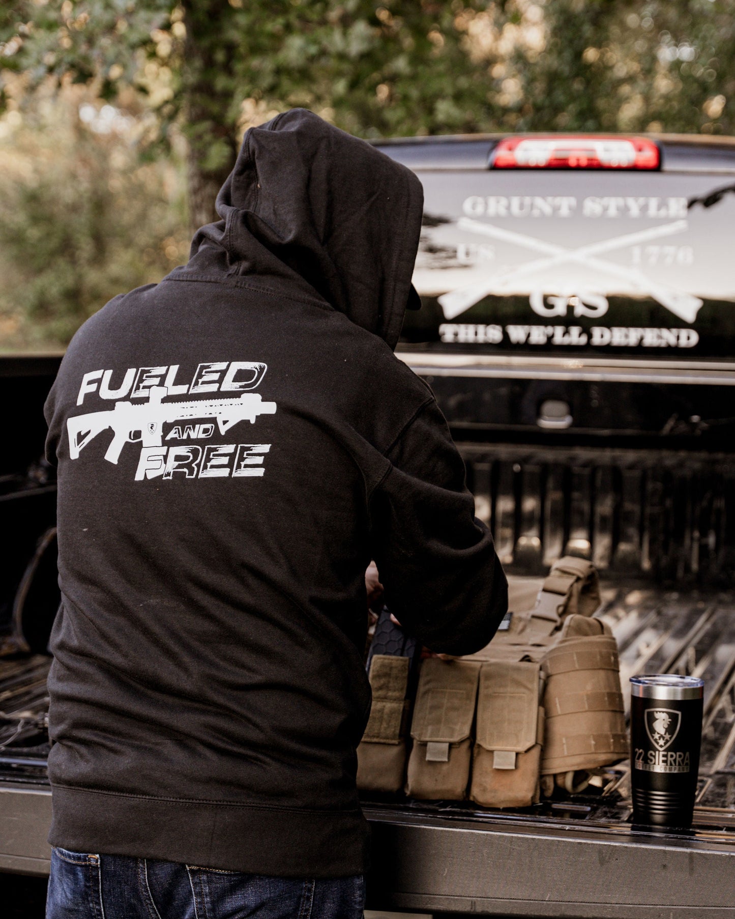 Fueled and Free Pullover Hoodie - Black