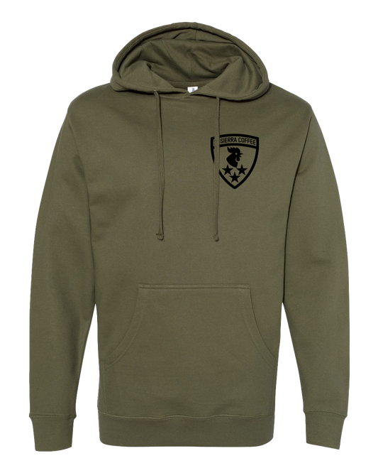 Coffee Fuels Freedom Pullover Hoodie - Olive Green
