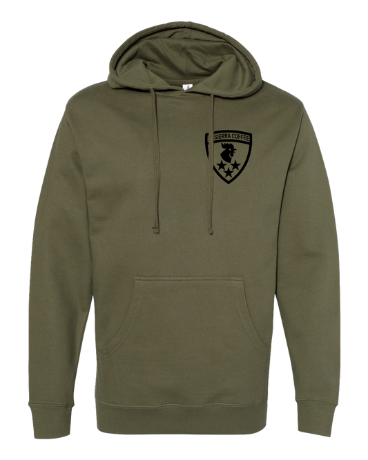 Shield Logo Pullover Hoodie - Olive Green