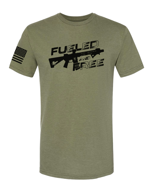 Fueled and Free T-Shirt - Olive Green