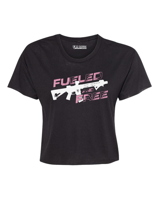 Women's Fueled and Free Crop - Black
