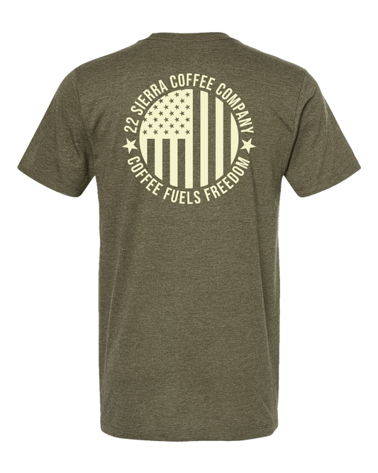 Coffee Fuels Freedom T-Shirt - OD Green